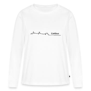 cottbus skyline - Frauen Premium Bio Langarmshirt - Weiß - Vorne - Julia (174cm)