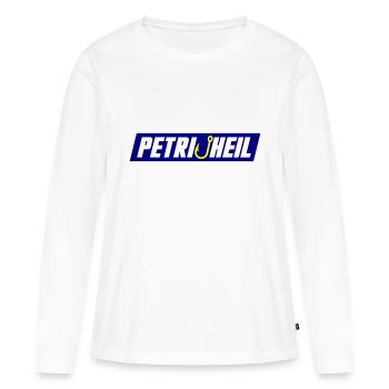 Hameçon Petri Heil - T-shirt manches longues Premium bio Femme - blanc - Devant - Julia (174cm)