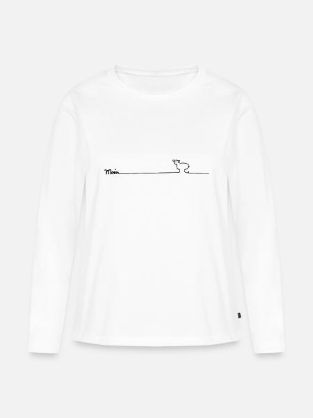 Moin aufm Deich - Frauen Premium Bio Langarmshirt - Weiß