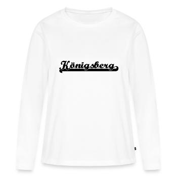 écrit koenigsberg - T-shirt manches longues Premium bio Femme - blanc - Devant - Julia (174cm)