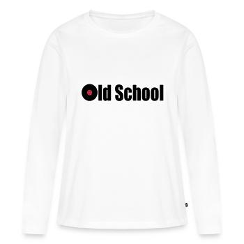 old school - Frauen Premium Bio Langarmshirt - Weiß - Vorne - Julia (174cm)