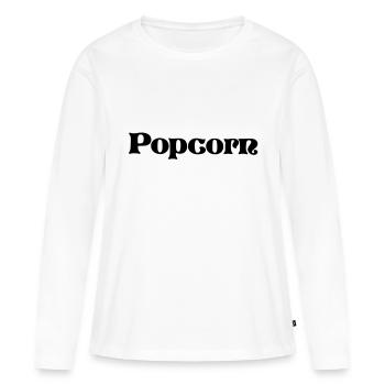 Popcorn - Frauen Premium Bio Langarmshirt - Weiß - Vorne - Julia (174cm)