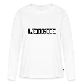 leonie f - T-shirt manches longues Premium bio Femme - blanc - Devant - Julia (174cm)