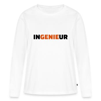 Ingenieur - Frauen Premium Bio Langarmshirt - Weiß - Vorne - Julia (174cm)