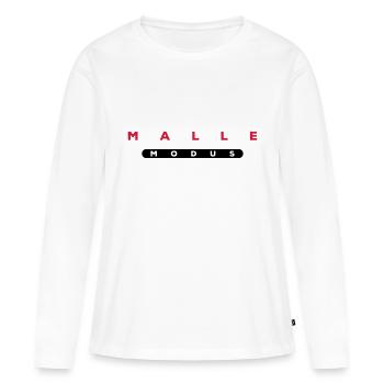 malle modus - Frauen Premium Bio Langarmshirt - Weiß - Vorne - Julia (174cm)