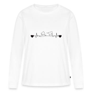 Surfer surf surf surf surf moniteur de surf - T-shirt manches longues Premium bio Femme - blanc - Devant - Julia (174cm)