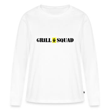 Grillades Squad Grillades - T-shirt manches longues Premium bio Femme - blanc - Devant - Julia (174cm)