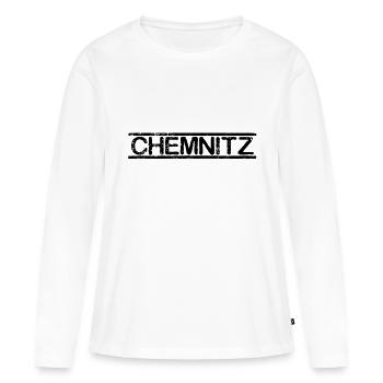 Chemnitz - T-shirt manches longues Premium bio Femme - blanc - Devant - Julia (174cm)