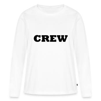 Crew - T-shirt manches longues Premium bio Femme - blanc - Devant - Julia (174cm)