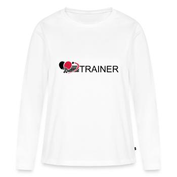 Trainer - Frauen Premium Bio Langarmshirt - Weiß - Vorne - Julia (174cm)
