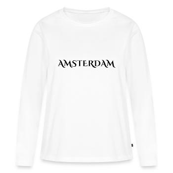 Amsterdam - T-shirt manches longues Premium bio Femme - blanc - Devant - Julia (174cm)