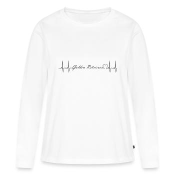 Golden retriever - T-shirt manches longues Premium bio Femme - blanc - Devant - Julia (174cm)