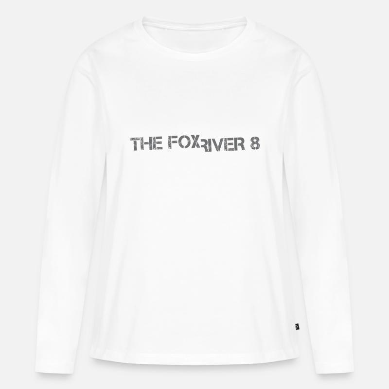 Der Fox River 8 - Frauen Premium Bio Langarmshirt - Weiß
