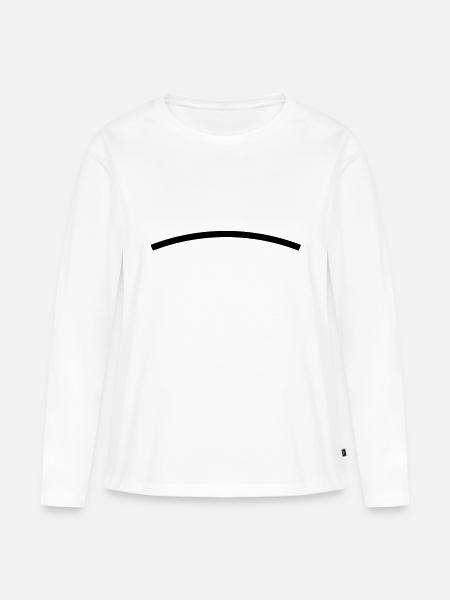 bogen - Frauen Premium Bio Langarmshirt - Weiß