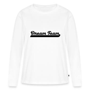 Équipe de rêve - T-shirt manches longues Premium bio Femme - blanc - Devant - Julia (174cm)
