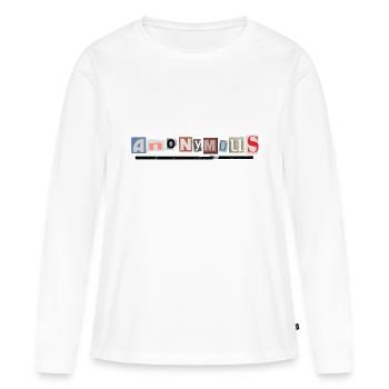 Anonymous - Frauen Premium Bio Langarmshirt - Weiß - Vorne - Julia (174cm)