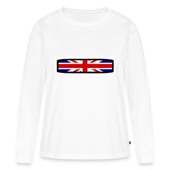 Union Jack - Women's Premium Organic Long Sleeve Shirt - white - Front - Julia (174cm)