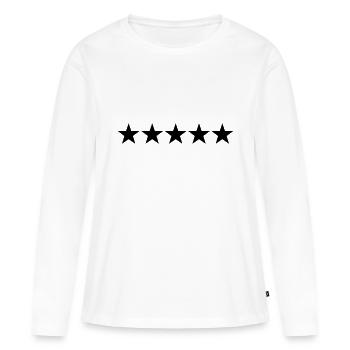 Star General 5 - T-shirt manches longues Premium bio Femme - blanc - Devant - Julia (174cm)