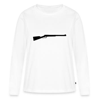 lever action rifle western - Women's Premium Organic Long Sleeve Shirt - white - Front - Julia (174cm)