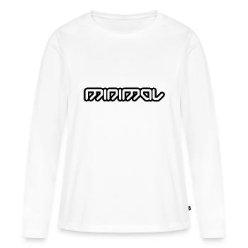 minimal - Frauen Premium Bio Langarmshirt - Weiß - Vorne - Julia (174cm)