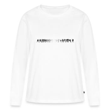 Fighter - Frauen Premium Bio Langarmshirt - Weiß - Vorne - Julia (174cm)