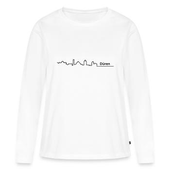 dueren skyline - Frauen Premium Bio Langarmshirt - Weiß - Vorne - Julia (174cm)