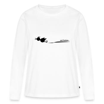 ET REVOIR ... - T-shirt manches longues Premium bio Femme - blanc - Devant - Julia (174cm)