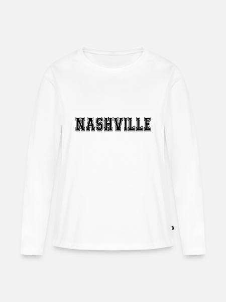 Nashville - Frauen Premium Bio Langarmshirt - Weiß