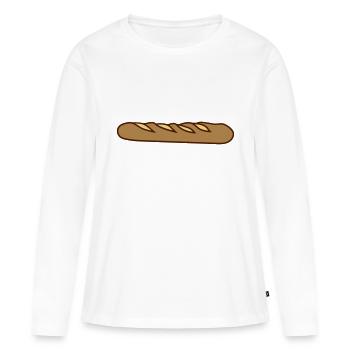 baguette brot broetchen franzoesisch frankreich le - Frauen Premium Bio Langarmshirt - Weiß - Vorne - Julia (174cm)