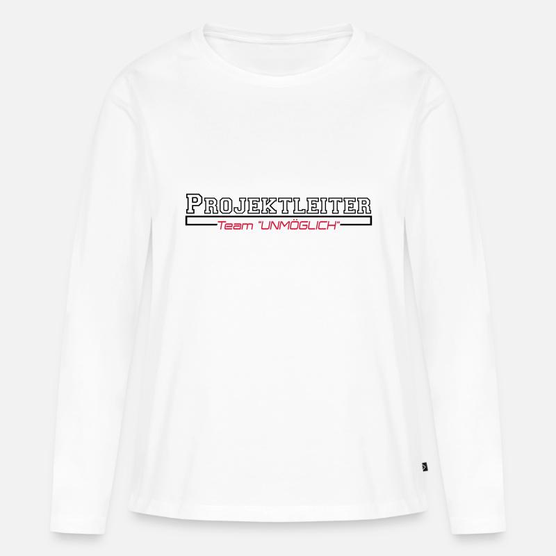 projektleiter - Frauen Premium Bio Langarmshirt - Weiß