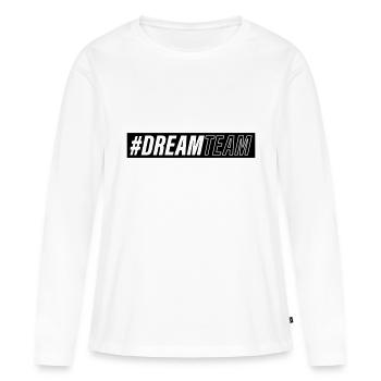 Équipe de rêve - T-shirt manches longues Premium bio Femme - blanc - Devant - Julia (174cm)