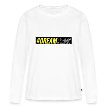 Équipe de rêve - T-shirt manches longues Premium bio Femme - blanc - Devant - Julia (174cm)