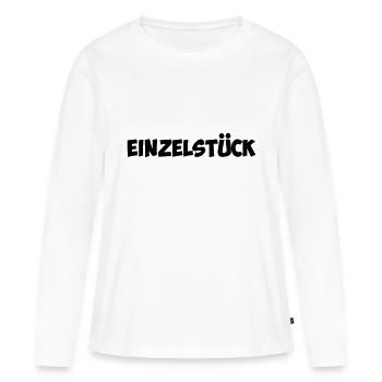 Einzelstück - Frauen Premium Bio Langarmshirt - Weiß - Vorne - Julia (174cm)