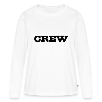 Crew - T-shirt manches longues Premium bio Femme - blanc - Devant - Julia (174cm)