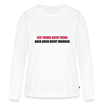 drink - Women's Premium Organic Long Sleeve Shirt - white - Front - Julia (174cm)