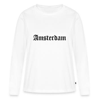 Amsterdam - Women's Premium Organic Long Sleeve Shirt - white - Front - Julia (174cm)