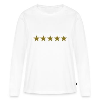 stars - T-shirt manches longues Premium bio Femme - blanc - Devant - Julia (174cm)