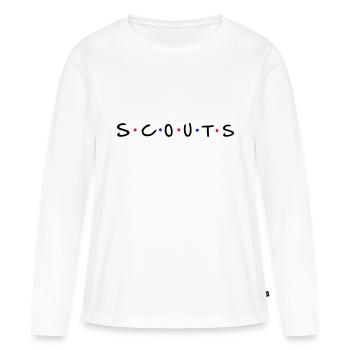 Scouts - T-shirt manches longues Premium bio Femme - blanc - Devant - Julia (174cm)