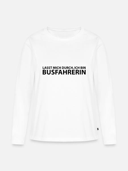 busfahrerin - Frauen Premium Bio Langarmshirt - Weiß