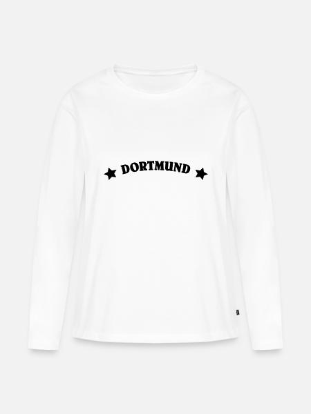 Dortmund - Frauen Premium Bio Langarmshirt - Weiß