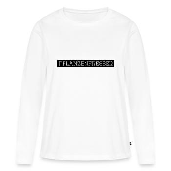 gemüse schwein go vegan geschenk soja - Frauen Premium Bio Langarmshirt - Weiß - Vorne - Julia (174cm)