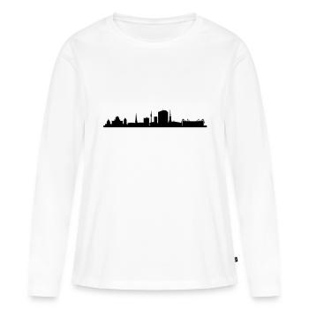 Dortmund Skyline - T-shirt manches longues Premium bio Femme - blanc - Devant - Julia (174cm)