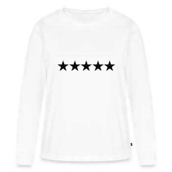 stars - T-shirt manches longues Premium bio Femme - blanc - Devant - Julia (174cm)