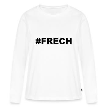 #FRECH - Frauen Premium Bio Langarmshirt - Weiß - Vorne - Julia (174cm)