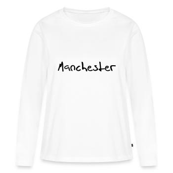 Manchester - T-shirt manches longues Premium bio Femme - blanc - Devant - Julia (174cm)