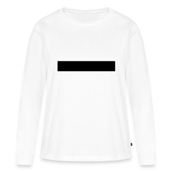 SLASH - Slash - barre verticale - LINE - MOINS - T-shirt manches longues Premium bio Femme - blanc - Devant - Julia (174cm)