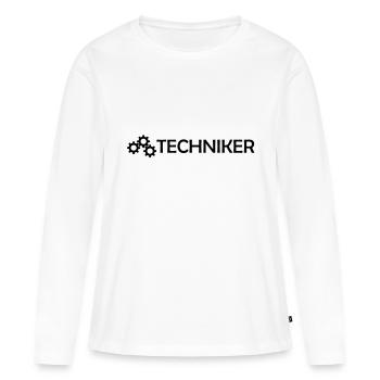 techniker - Frauen Premium Bio Langarmshirt - Weiß - Vorne - Julia (174cm)
