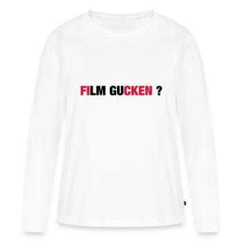 FILM REGARD - T-shirt manches longues Premium bio Femme - blanc - Devant - Julia (174cm)