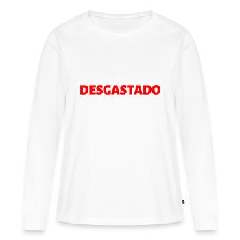 erschöpft Portugiesisch Sprache - Frauen Premium Bio Langarmshirt - Weiß - Vorne - Julia (174cm)