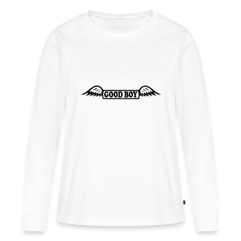guter Junge - Frauen Premium Bio Langarmshirt - Weiß - Vorne - Julia (174cm)